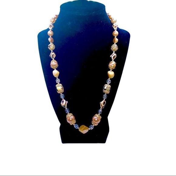 japan Jewelry - 𝅺vintage Japanese Beaded Necklace